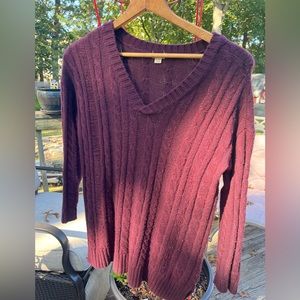 Burgundy fall sweater